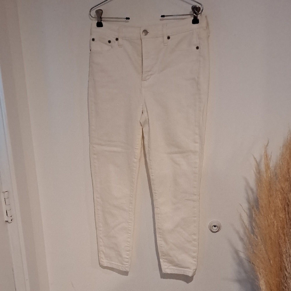 J. Crew Women's Off-White Ankle Jeans Size 28 Rise 5 Inseam 24 B108